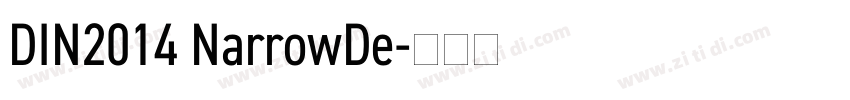DIN2014 NarrowDe字体转换